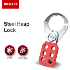 Red Industrial safety lockout Hasps Six Hole steel Lock Steel Hook with Plastic Coated Body Hardware