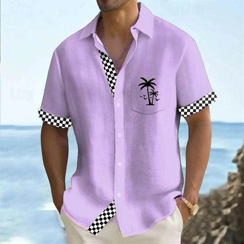 Description Picture 5 of itemHot men's shirt Hawaiian shirt Short -sleeved holiday beach fashion clothing soft and comfortable fabric super large size 6xl