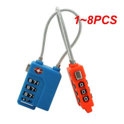 1~8PCS Portable TSA Approved Cable Luggage Lock 3-Digit Password Lock Padlock