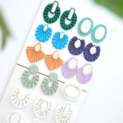 Bohemian Style Polymer Clay Cutters Hyperbolic Tassel Design Polymer Clay Mold DIY Party Earrings Jewelry Cutting Pottery Tools