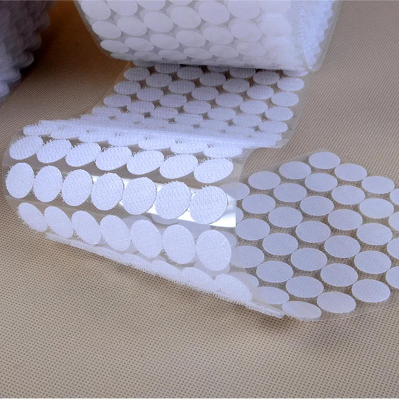 Description Picture 6 of item99pairs 10/15/20mm Transparent Sticky Dots Self Adhesive Hook and Loop Fastener Tape Strong Glue Baby Round Coin Tape Sticker