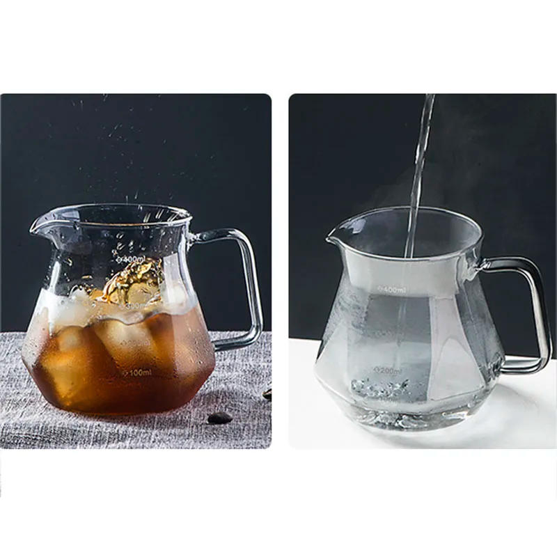 Description Picture 3 of itemLeeseph Diamond Shaped Coffee Kettle Glass Coffee Pot Heat Resistant Teapot Reusable Coffee Pot Coffee Utensils 600ml
