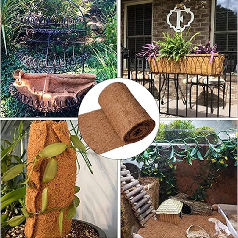 Description Picture 3 of itemCoconut Coir Liner Sheet Coco Plant Fiber Roll Natural Reptile Carpet Mat Reptile Bedding Supplies Insulation Flowerpot Basket