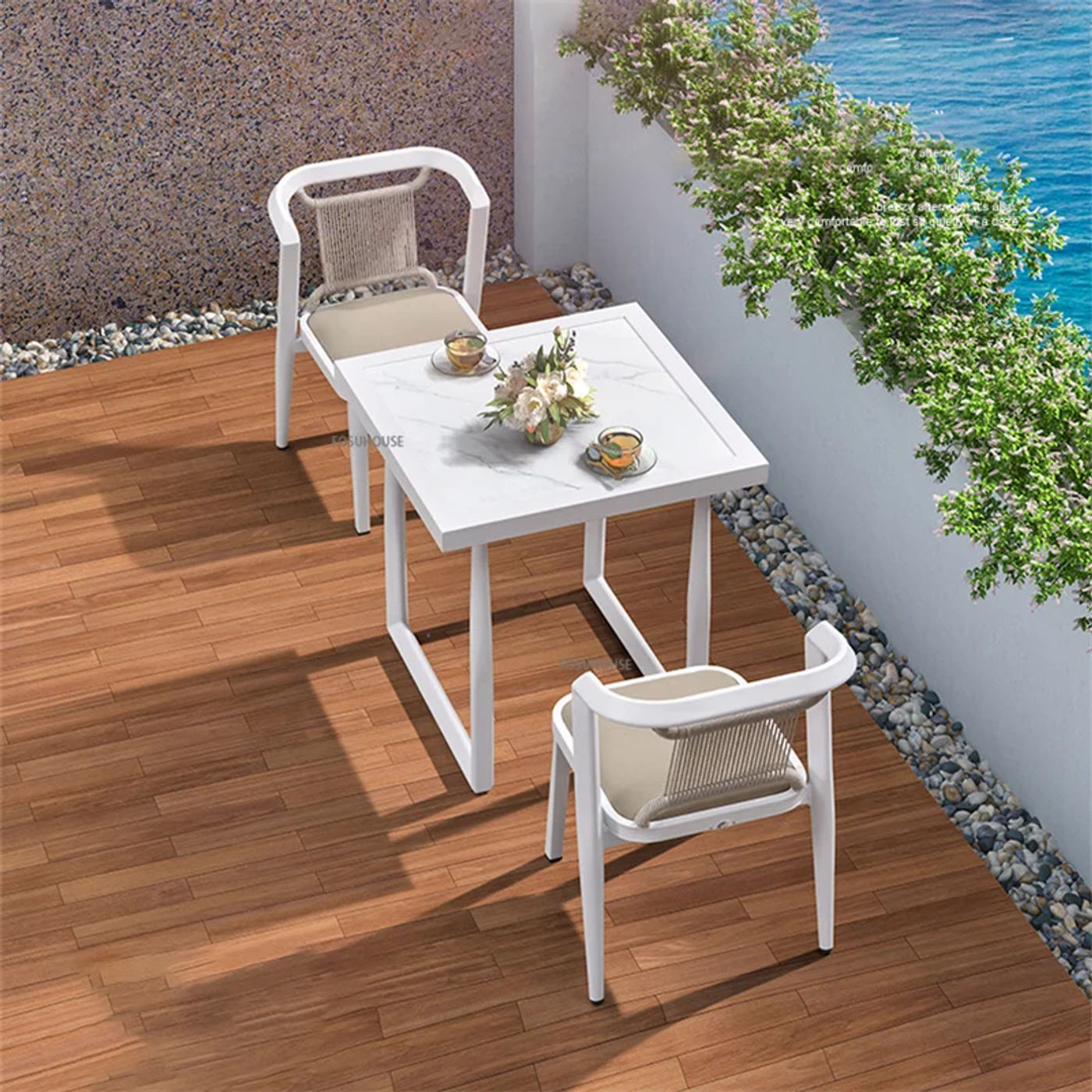 Description Picture 5 of itemModern Outdoor Balcony Chair Small Apartment Tea Table and Chair Home Leisure Patio Garden Chair Dining Table Garden Furniture
