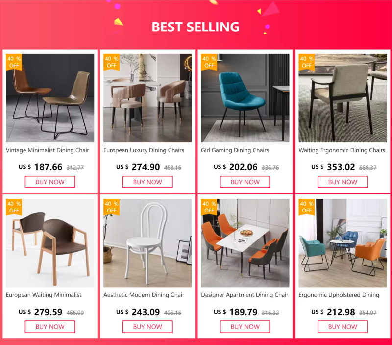 Description Picture 2 of itemWaiting Ergonomic Dining Chairs Armchair Luxury Office Wooden Chair Restaurant Balcony Sillas De Comedor Dining Room Furniture