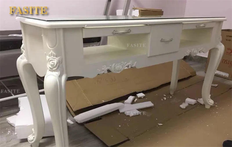 Description Picture 4 of itemNail Shop Paint Professional Manicure Table Light Luxury Double Economical Manicure Table for Nails