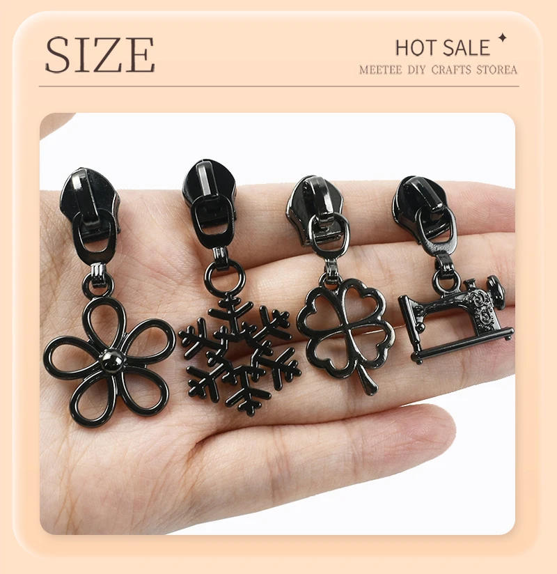 Description Picture 5 of item5/10Pcs Bag Zippers Repair Slider for 5# Nylon Zip Backpack Closure Zipper Puller Head Purse Replacement Zips Lock Accessories