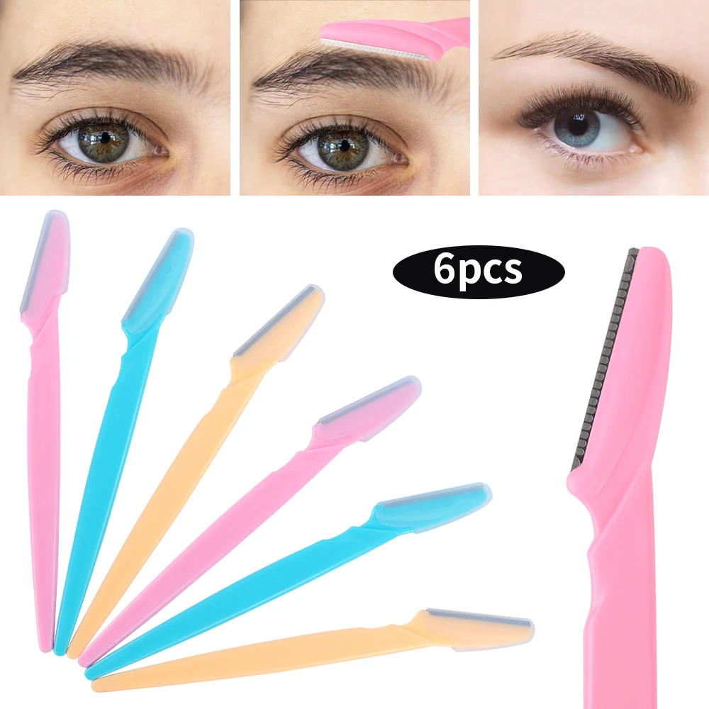 Description Picture 4 of itemEyebrow Trimmer Blade Women Safety Face Razor Eyebrows Shaping Knife Portable Brow Epilation Hair Removal Cutters Makeup Scraper