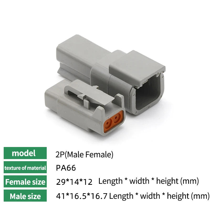 Description Picture 3 of item10/50/100 Sets Deutsch DTM/DT/DTP/DTF Automobile Connector Plug&Socket Male&Female Terminal DTM04-2/3/4/6/8/12 DTM06-2/3/4/6/8S