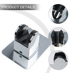 High Quality Bathroom Shower Bracket 9.5x7x6cm ABS+metal Adjustable Direction Fit Smooth Surfaces Punching-free