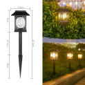 Solar Powered Ground Lights 2 Pack LED Solar Path Lights Plug In Ground Solar Landscape Light Waterproof Pathway Lamp