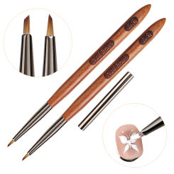 Nail Art Brush Pen Triangular Brush 3D Tips Pattern Phototherapy Acrylic UV Gel DIY Wood Handle Nail Brushes Manicure Tools