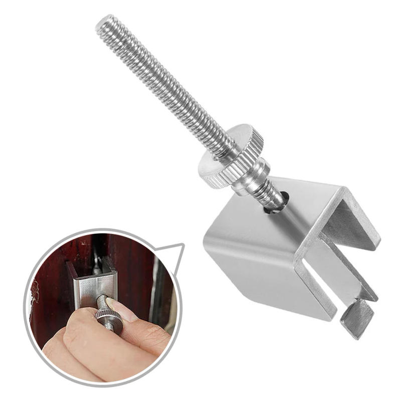 Description Picture 4 of item1pcs Travel Door Locks Anti Thefts Lock Dorm Outward Swinging Doors Door Locker Aluminum Alloy Door Lock 9.2cmx2.2cm