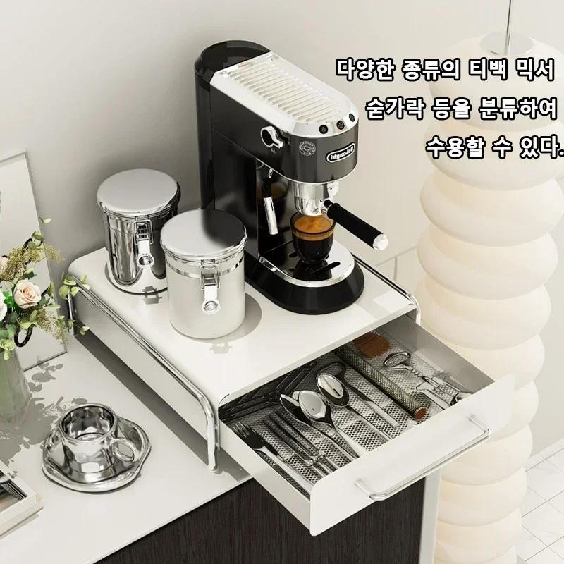 Description Picture 4 of itemNew Capsule Coffee Display Rack Storage drawer Bar Ins Wind Table Top Tea Bag Storage Box Coffee Machine Base Drawer Shelves
