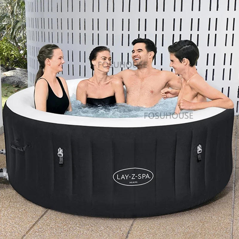 Description Picture 6 of itemModern Inflatable Bathtubs Whirlpool Outdoor Massage Constant Temperature Creative Heating Bathtub Light Luxury Massage Bathtubs
