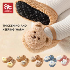 Warm Plush Baby Slippers Autumn Winter Toddler Floor Sock Shoes Boy Girl Children Soft Anti-slip Walking Shoes Indoor Kids Shoes