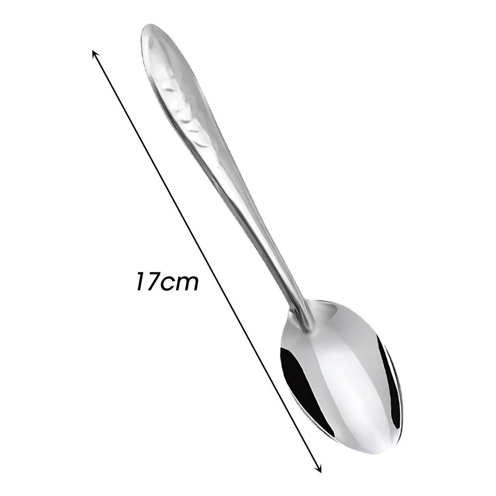 Description Picture 2 of item5/10Pcs Stainless Steel Spoon Ramen Noodles Tablespoons Scoop Rice Salad Stirring Scoop Home Kitchen Tableware Cooking Utensils