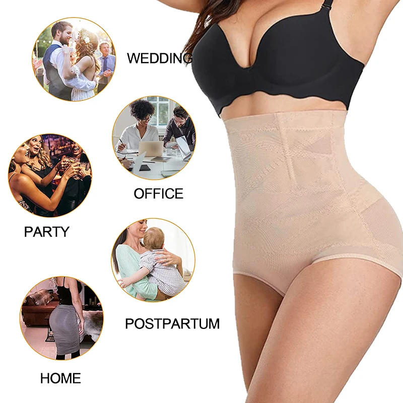 Description Picture 6 of itemHigh Waisted Body Shaper X-shaped Girdles Tummy Control Shapewear Panties Slimming Waist Trainer Butt Lifter Underwear Shapers