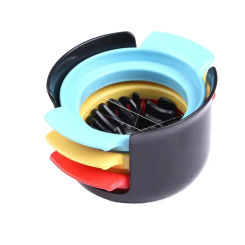 3 In 1 Egg Slicer Fancy Splitting Stainless Steel Egg Cutter Mold Multifunctional Kitchen Gadgets Ham Slicing Kitchen Accessorie