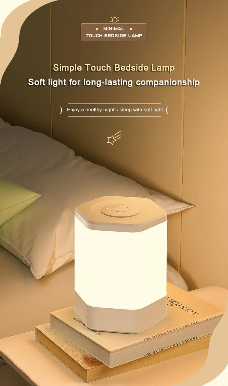 Description Picture 2 of itemLED Bedside Night Lights USB Charging Desk Lamp Night Feeding Eye Protection Touch Desk Lamps  Study  Bedroom Lighting  Fixtures