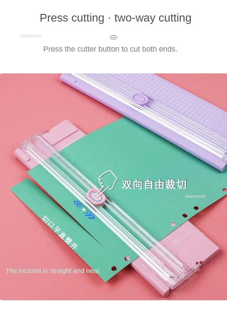 Description Picture 5 of itemPlastic Base Paper Trimmer Portable A4 Paper Cutting Machine Photo Cutter Scrapbook Blade Home Office Art Crafts Tools