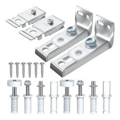 2 Set Bi-Fold Door Hardware Repair Kits Closet Door Hardware Include Top & Bottom Pivots, Bracket & Guide Dropship