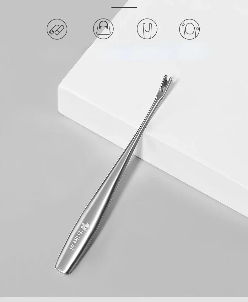 Description Picture 2 of itemU-shaped Cuticle Pushers Nail Fork Nipper Stainless Steel Pusher Nail Cuticle Remover Manicure Pedicure Nail Art Tool