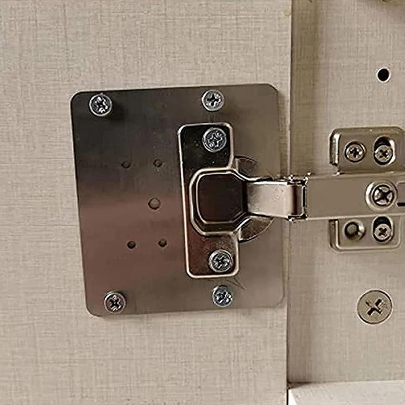 Description Picture 5 of itemStainless Steel Hinge Repair Plate with Mounting Screw Kitchen Cupboard Door Hinge Repair Kit for Wood Furniture Shelves Cabinet