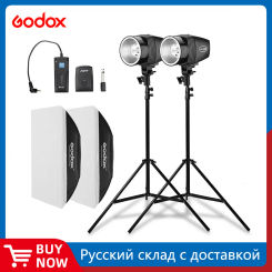 Godox 2x 150W K-150A Photo Portrait Strobe Flash Studio Light Kit with Softbox,Light Stand,Trigger for Photo Studio Accessorie
