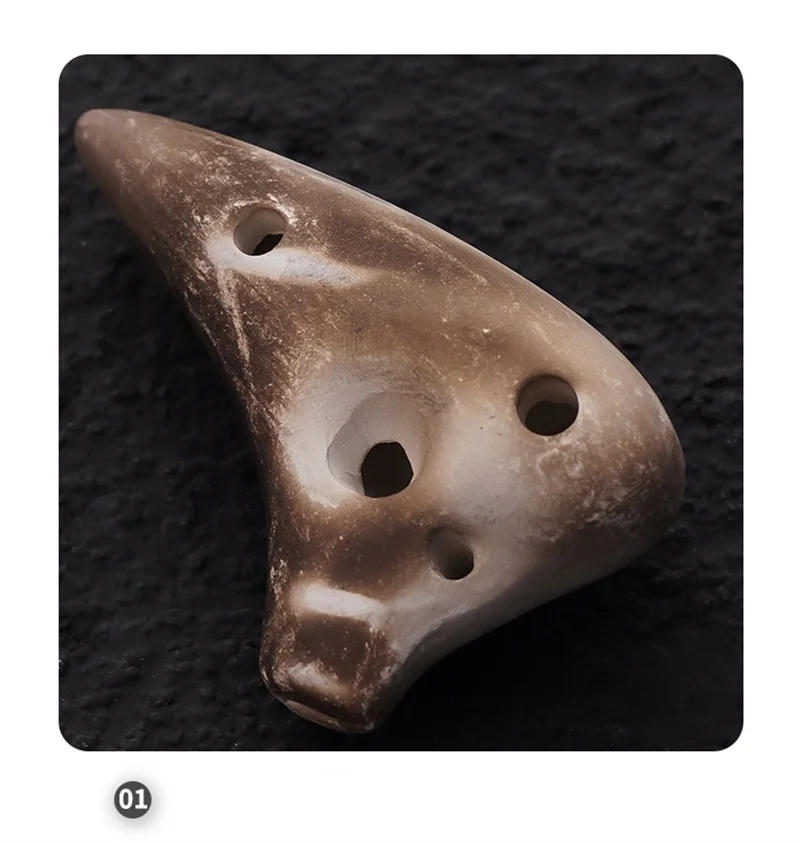 Description Picture 3 of itemTraditional 6 Hole Ceramic Ocarina C Tone Unbending Add Fun Colorful Music Lover Mini Ocarina With Lanyard For Child Beginner