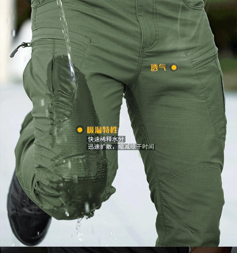 Description Picture 5 of itemMen's IX5 Tactical Military Pants Multi-pockets Army Field Combat Work Cargo Trousers Outdoor Waterproof Sports Hiking Pants