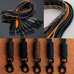 Self-Defense 10 Styles Emergency Survival Backpack Paracord Keychain Key Ring Lanyard Rotatable Buckle Parachute Cord