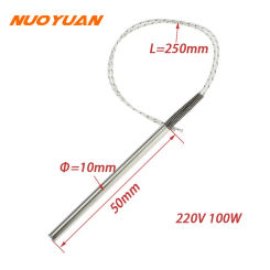 10mm Stainless Steel Cartridge Heater 220v Cartridge Heater Heating Element 100W/250W/350W/400W/500W