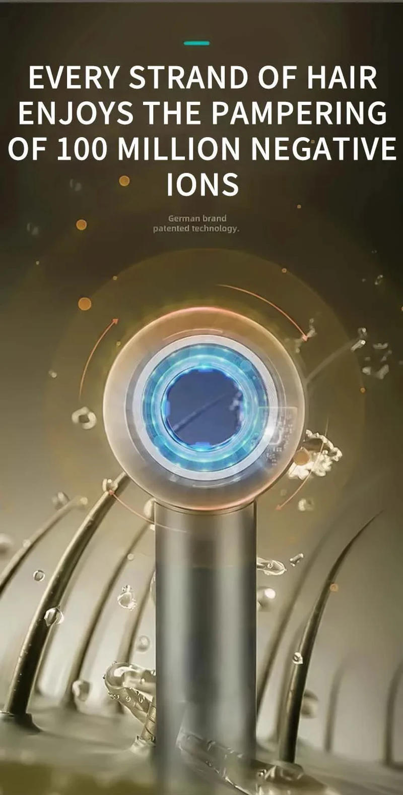 Description Picture 3 of itemLeafless Hair Dryer Negative Ion Advanced Hair Dryer Constant Temperature Portable Hair Dryer New Professional Hair Care Multifu