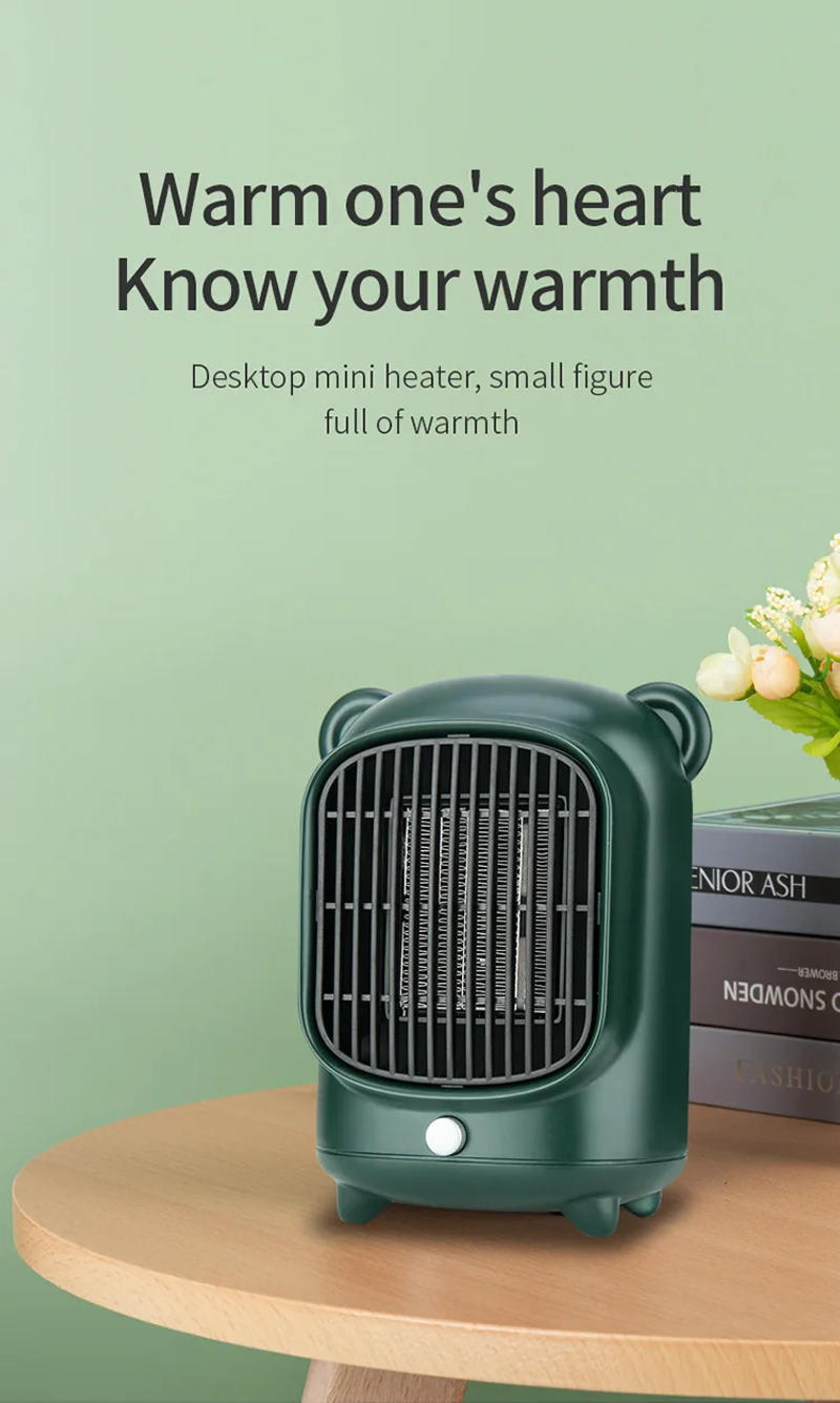 Description Picture 2 of item500W PTC Ceramic Heater Bedroom Office Small Tabletop Electric Heater Heating Fan 35°C Portable Electric Heater for Home