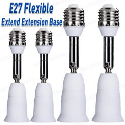 E27 to E27 Flexible Extend Extension Base LED Light Lamp Screw Bulb Extension Adapter Converter Socket Lighting Accessories