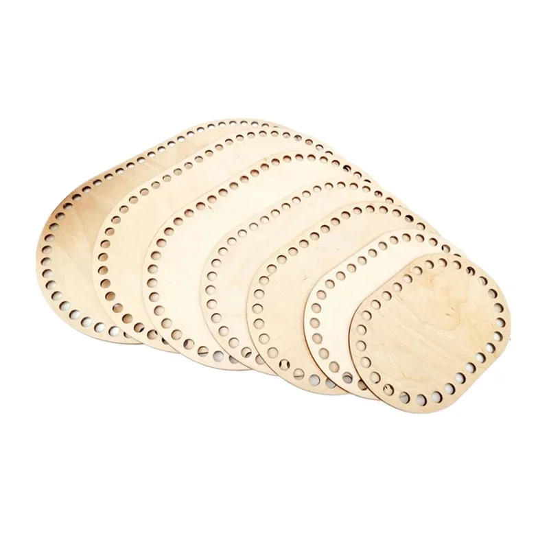 Description Picture 2 of itemCrochet Basket Base Oval Blank Solid Natural Wooden Basket Bottom for Diy Basket Weaving Supply Craft Making Home Decoration