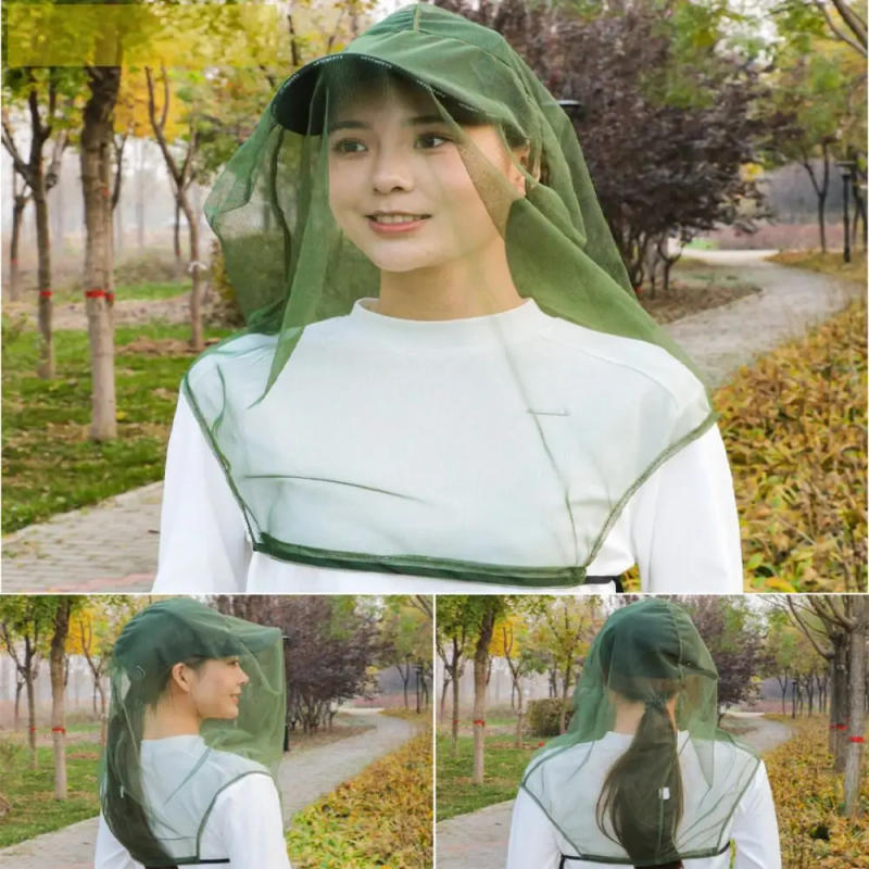 Description Picture 5 of itemCap Head Face Protector Sun Cap Anti Mosquito Head Face Mask Hat Insect Mesh Anti Bee Hat Hat Mosquito Net Insect Bee Net