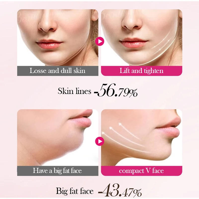 Description Picture 6 of itemV Shape Lifting Face Mask Ear Hanging Chin Cheek Lift Facial Slimming Hydrogel Thin Face-lifting Slimmer Mask Beauty Products