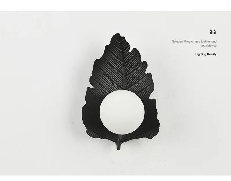 Description Picture 6 of itemNordic LED Wall Lamp Leaf Model Modern Wall Light Indoor Lighting Room Decor For Bedroom Bedside Living Room Light Fixture Hotel