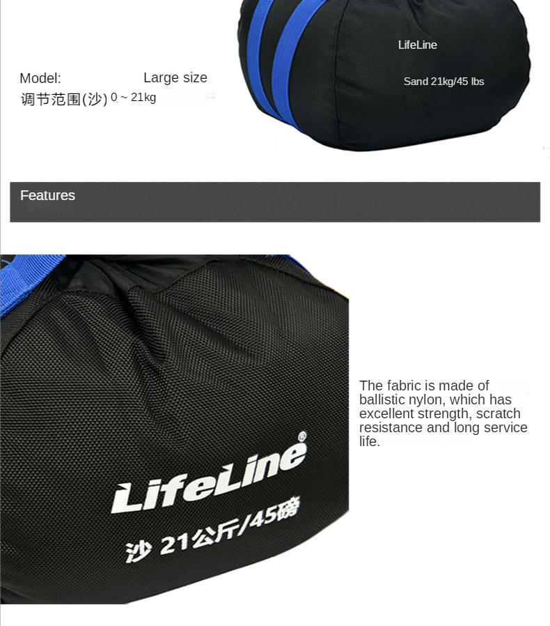 Description Picture 3 of itemSandbag Dumbbell Weightlifting Bag Weight-bearing Fitness Strength Portable Fitness Equipment Adjustable Cloth Bag Kettlebell