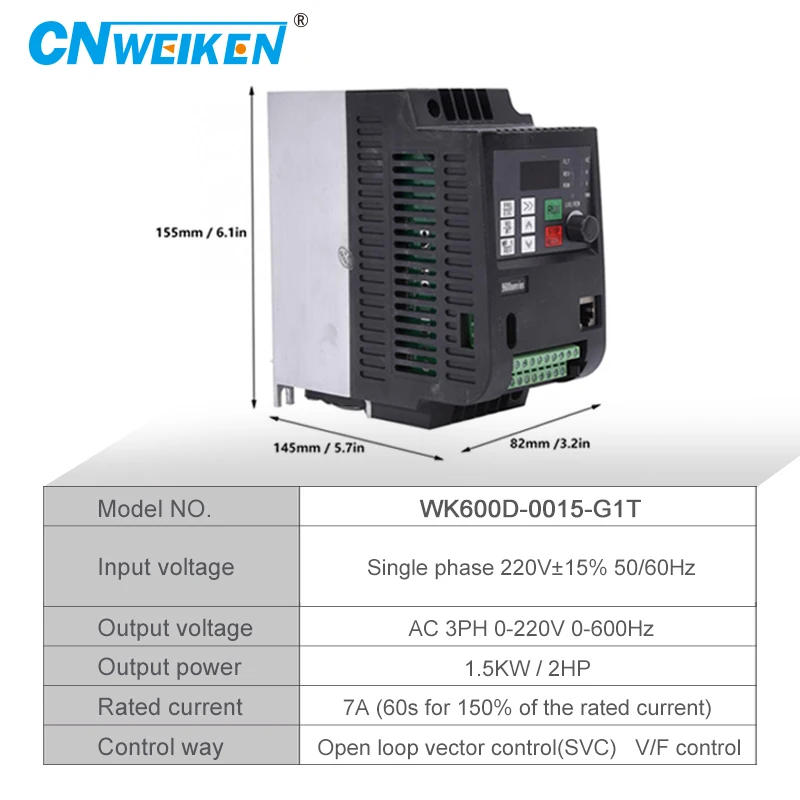 Description Picture 5 of itemAC 220V and 380V 0.75kW-11kw/1HP-15HP Variable Frequency Drive VFD Speed Controller Inverter For cnc spindle motor