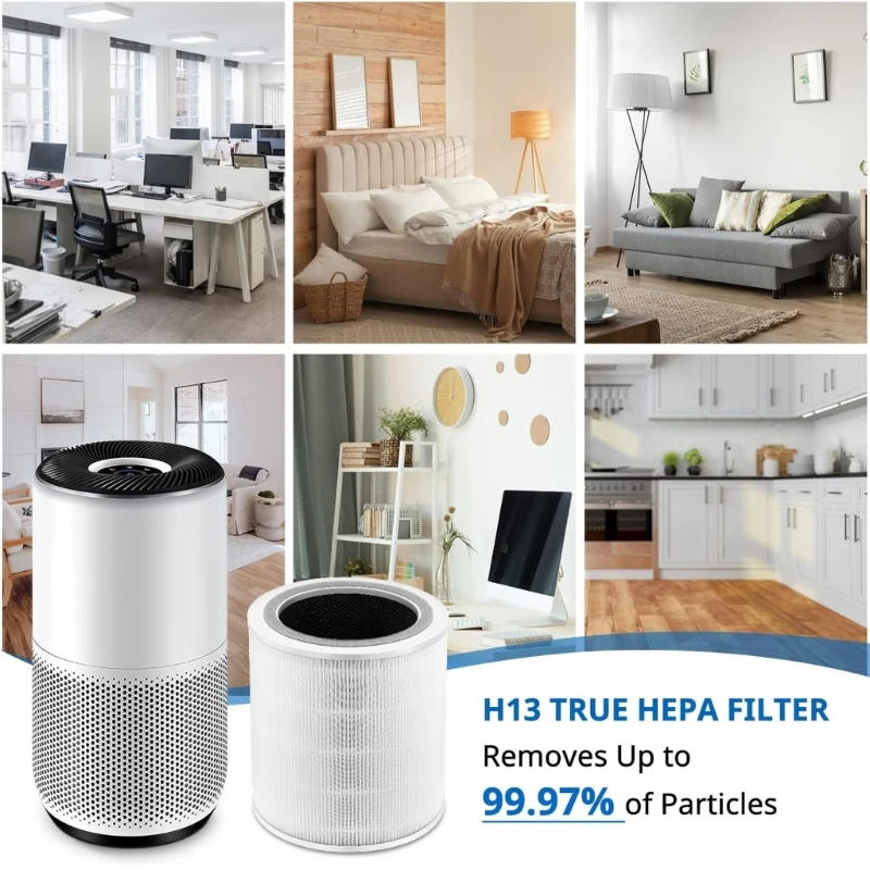 Description Picture 4 of itemW8KC Replacement Air Purifier Filter Suitable for LEVOIT-Core 400S/400S-RF HEPA 360-Degree Activated Carbon Filtration