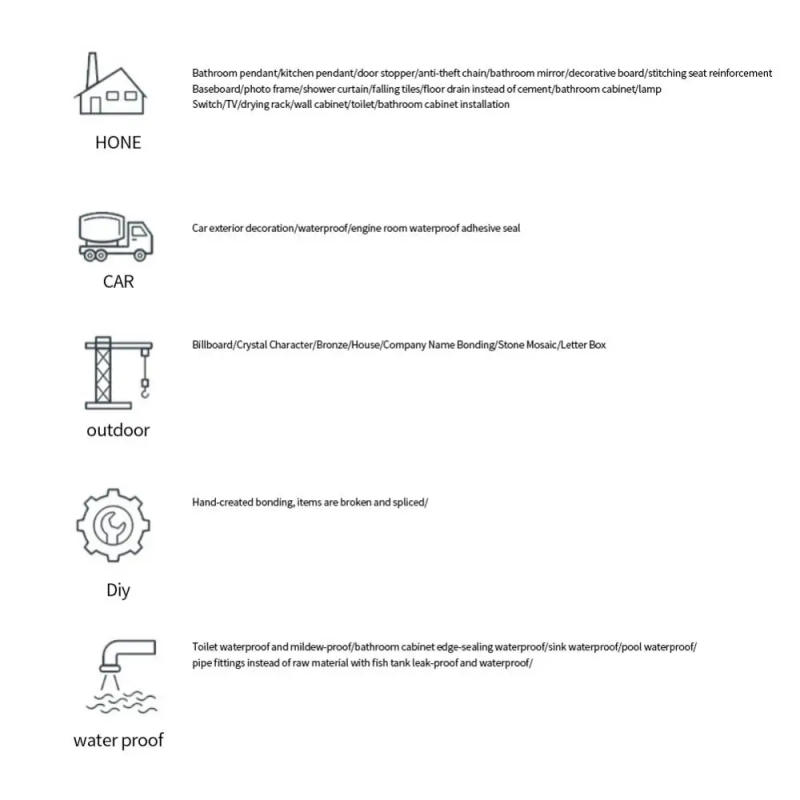 Description Picture 6 of itemStrong Glue Sealant Super Glue Ultra-Strong Metal Glue Instant Sealant Fix Glue Quick Drying Nail Free Glue Powerful Bond Glue