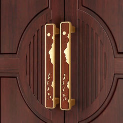 New Chinese Style Mahogany Cabinet Wardrobe Handle Retro Style Brass Sliding Door Drawer Cabinet