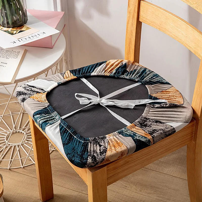 Description Picture 5 of itemModern Stretch Elastic Dining Room Chair Seat Cover Universal Removable Washable Cover Protector Cushion Slipcover Household