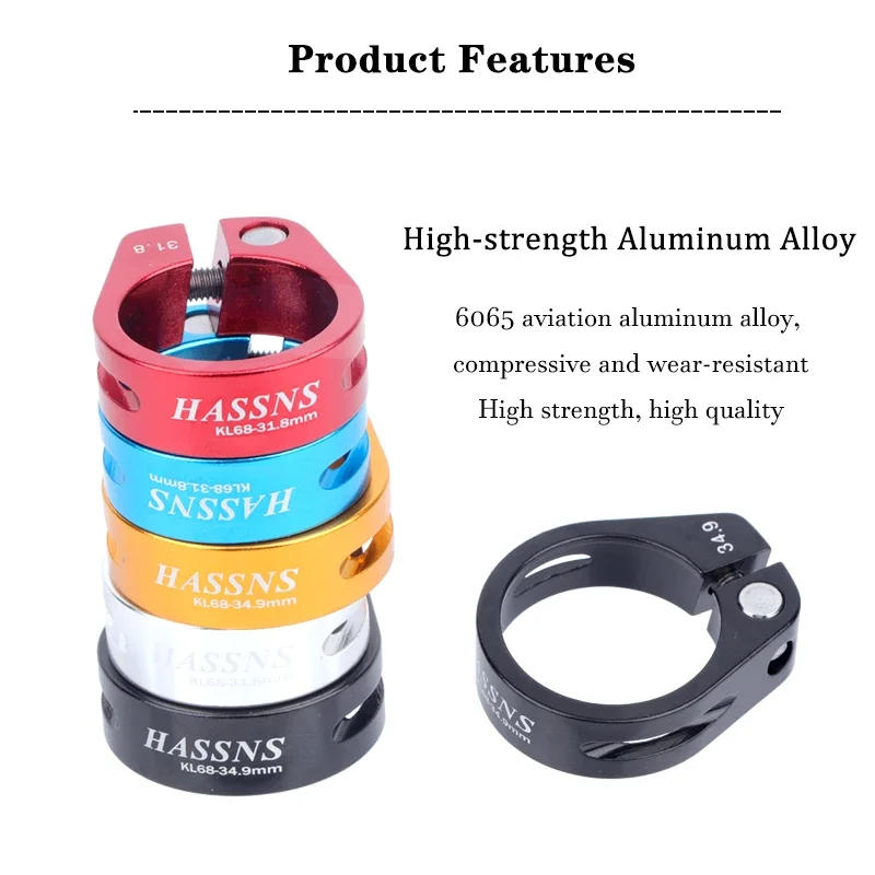 Description Picture 4 of itemHASSNS Bicycle Seatpost Clamp Saddle Blocking Bike Seat Clip 31.8/34.9MM Post Collar Closure for Dropper 27.2/28.6/31.6MM MTB