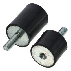 Durable M6 M8 M10 Thread Rubber Mounts Black Cylindrical Shock Absorber Crash Pad Damper Boat Car