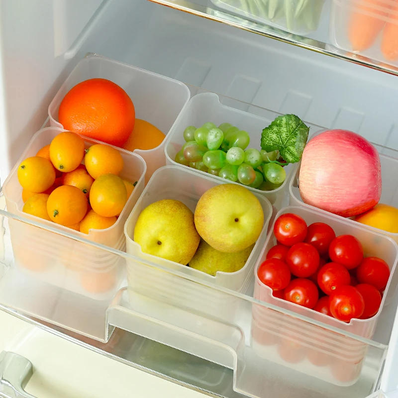 Description Picture 3 of itemFridge Door Storage Box Food Fresh Refrigerator Organizer Bin Food Container Kitchen Fruit Spice Vegetable Box Shelf Basket
