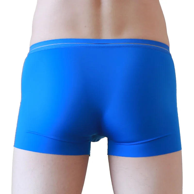 Description Picture 6 of itemFashion Men's Underwear Ice Silk Seamless Solid Color Ultra-thin Breathable Boxers for Male Lingerie Bikini Panties